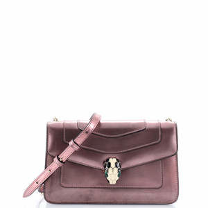 Bvlgari Small Serpenti Forever Shoulder Bag Metallic Leather